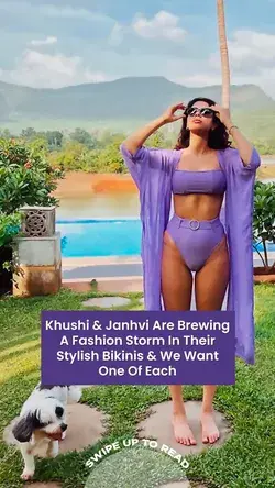 We Are Currently Crushing On Janhvi & Khushi's Beachwear Closet