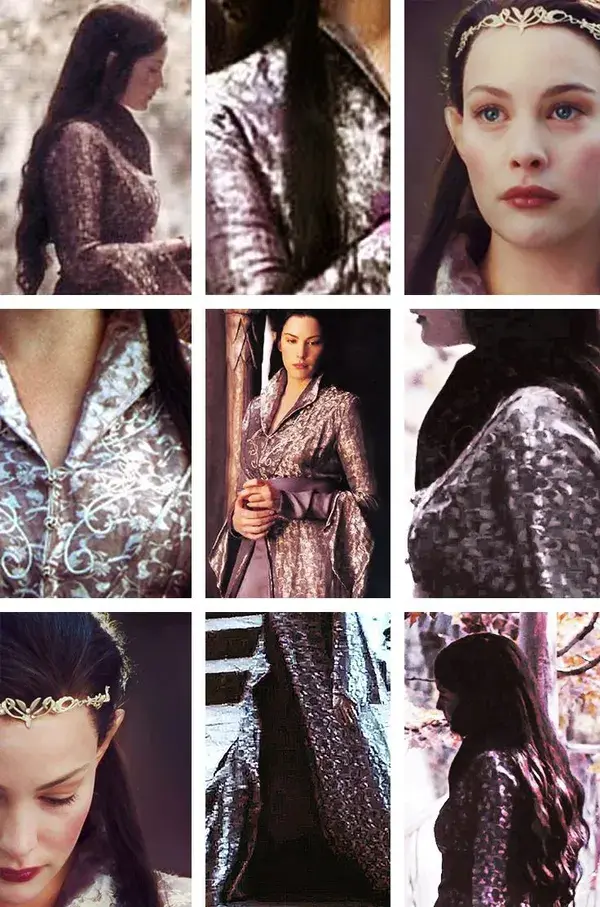 Arwen's Farewell Dress - The Lord of the Rings - The Fellowship of the Ring #collage #details