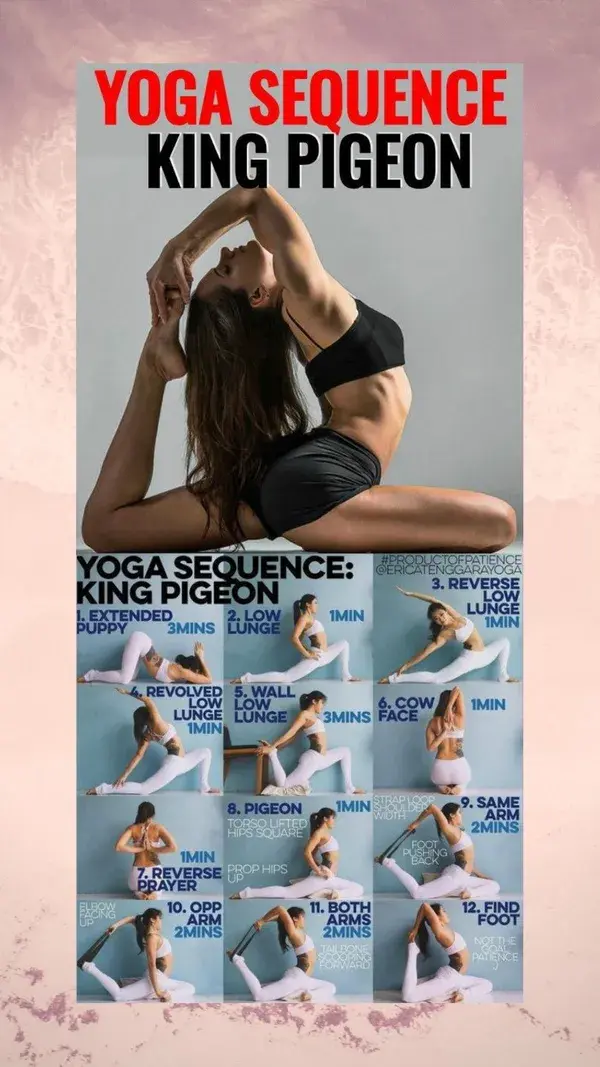 Sequence gor pigeon pose