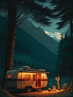 camping 💙✨🖤