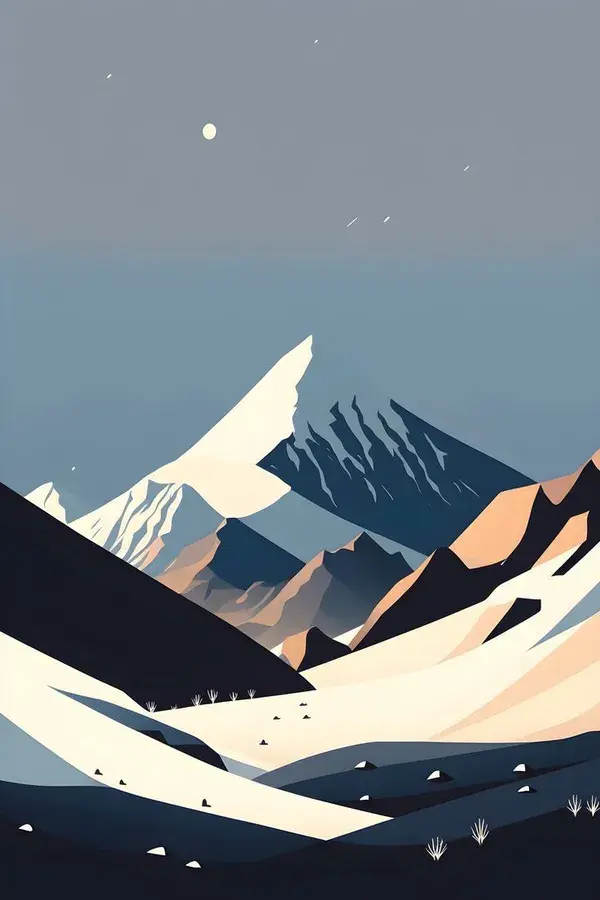 landscape mountain snow