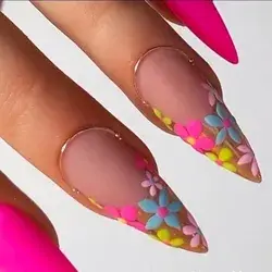 29+ Soft Pink and Gold Acrylic Nail Designs 2023 | Summer Nails  2023