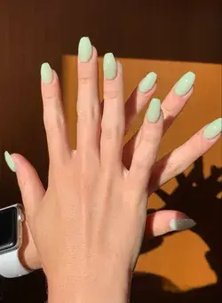 SNS Pastel Green Dip Powder Nails