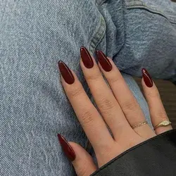 Burgundy nails- press on nails