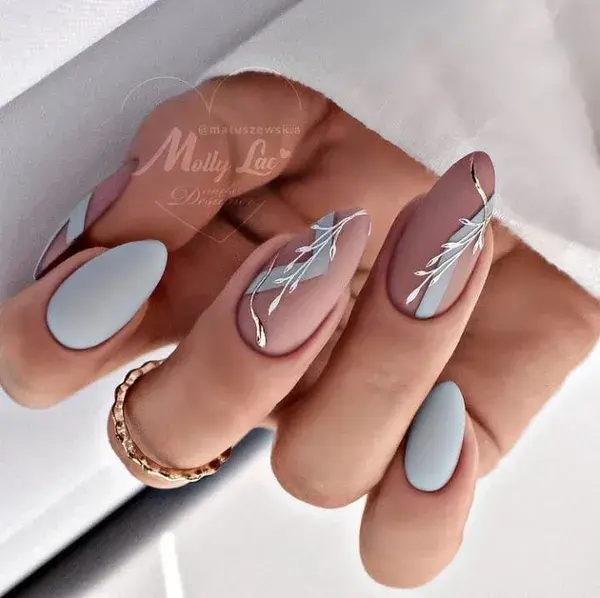 Grey nail designs february nails ideas pink acrylic nails inspiration Grey nails grey nails polish