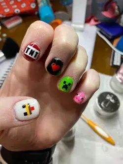 Minecraft Nail Decals