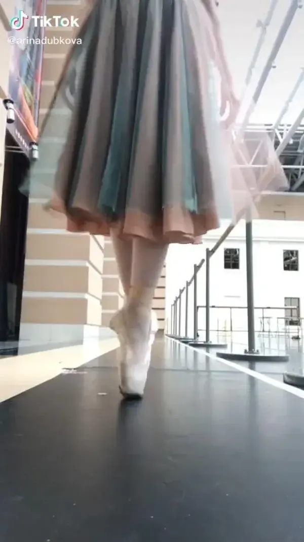 Ballerina Arina Dubkova wearing Zidans tulle skirt.