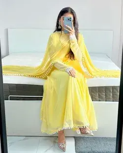 Very Refreshing Yellow Color Dress| Lemon Colour Dress| Light Yellow Dress| Yellow Suit Combination|