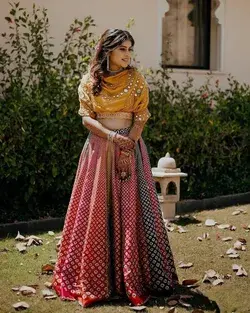 Mehendi Mirage: Mesmerize Everyone with Your Multicolored Lehenga Delight!