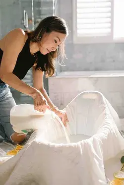 DIY Baby Lemon Milk Bath Photography