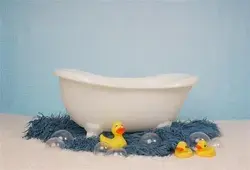 Sitter Digital Backdrop Bath tub Tub Ducks Bubbles Blue Boy Baby Sitting Up Composite Background Sale