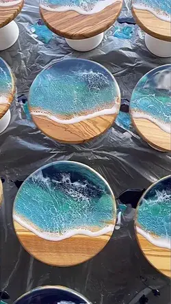 DIY Ocean Resin Coasters!