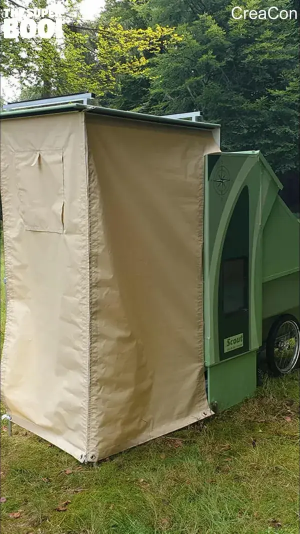 E-bike Camper Trailer For Solo Travelers!