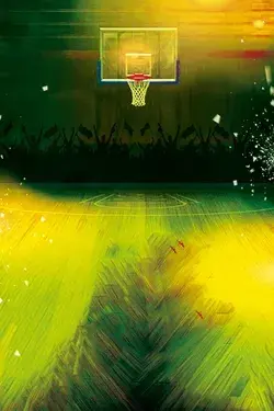 Basketball Poster Under Lights Background