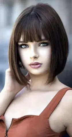 40+ Gorgeous short inverted bob haircut with bangs for fine hairs