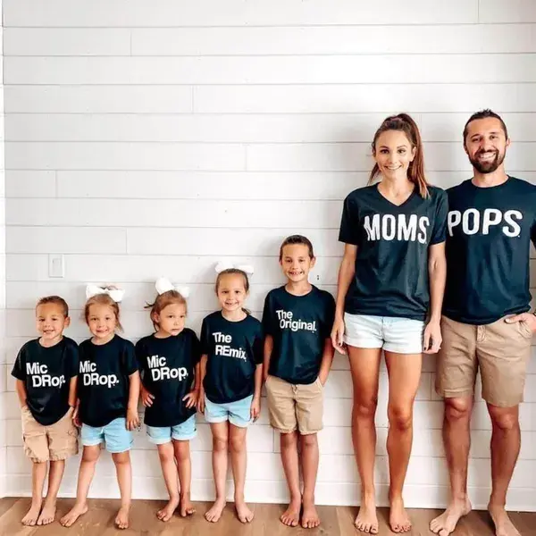 Family Matching Shirts | Set of 5 | Matching T-shirts | Group Matching Shirts | Families of 5 | Cute Family Shirt Sets | Best Match | Unisex