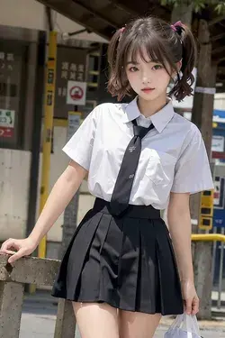 Cute Japanese School Girl