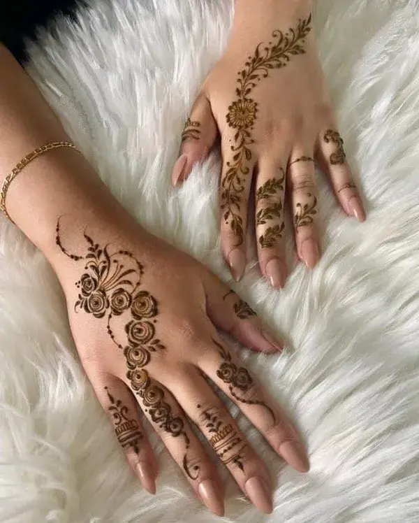 50  Beautiful Floral Mehndi style Design