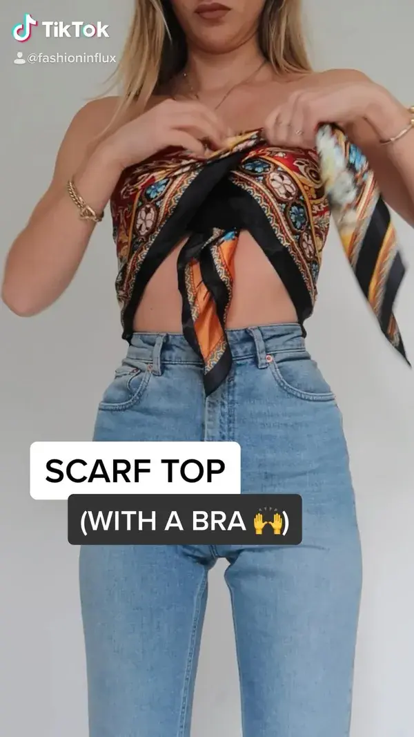 Scarf top idea @fashioninflux