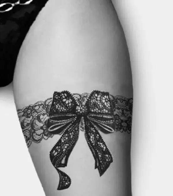 Garter Bow Tattoo