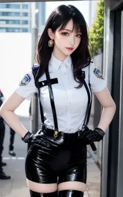 Beautiful police woman