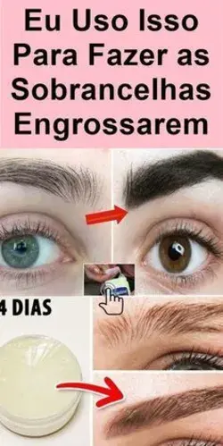 Receita Para Fazer suas Sobrancelhas Crescerem mais Rápido!