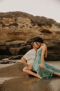 Beach engagement session 