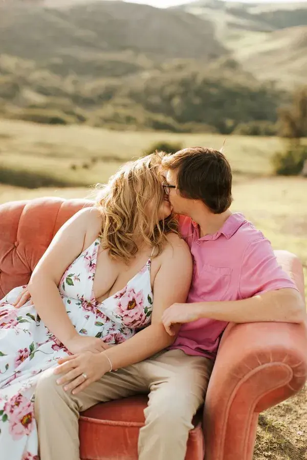 Unique Engagement Photoshoot Ideas - Incorporate a Vintage Couch | San Luis Obispo Engagement Photos