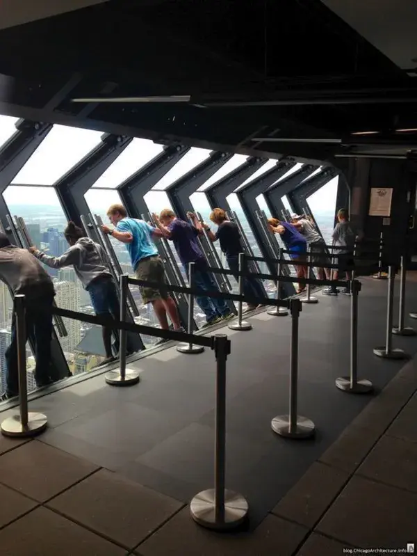 Chicago, Illinois, John Hancock Center, designed by SOM, observation deck