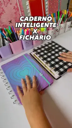 Caderno inteligente x fichário