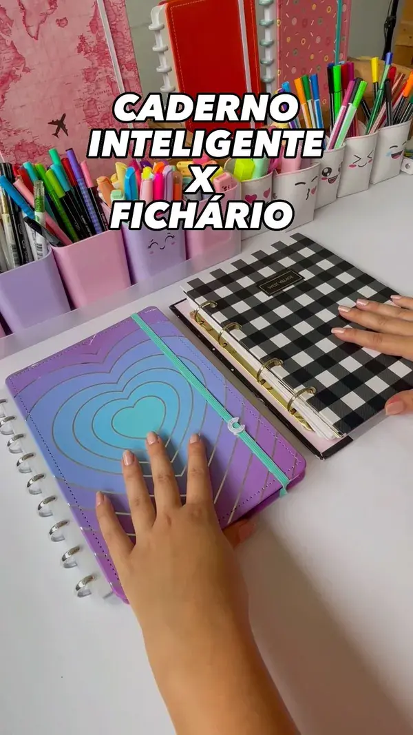 Caderno inteligente x fichário