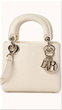 ♦White Lady Dior lizzard bag