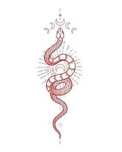 Red Snake Tattoo idea