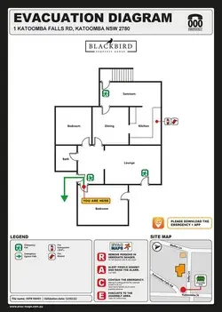 Short Term Rental Property Emergency Evacuation Diagram