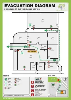 Childcare Fire Evacuation Diagram AS3745-2010