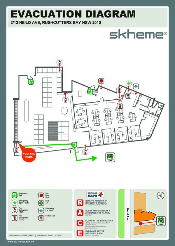 Skeme Emergency Evacuation Diagram