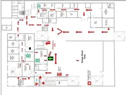 I will make evacuation, emergency evacuation,escape plan, fire exit map