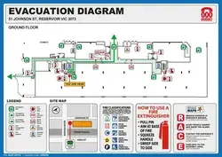 Emergency Evacuation Diagram Apartment block AS3745-2010