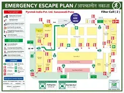 Emergency Evacuation Diagram Example for a Factory