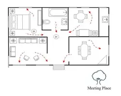 Safety Access Plan with Meeting Place | EdrawMax Free Editable Template