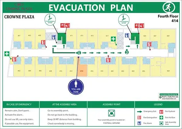 Evacuation safety floor plan