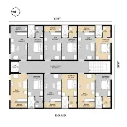 Hotel layout made on Floorplanner.com 