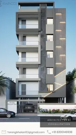 G+5 Exterior Design | Apartment Design | ArchCGI
