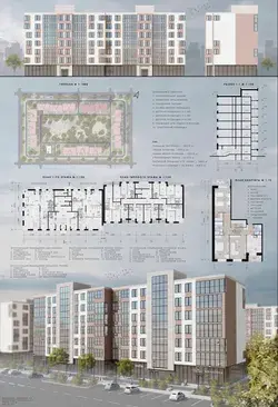 Многоквартирный секционный жилой дом средней этажности