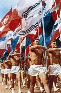 Soviet gym teachers' parade - Moscow, 1956