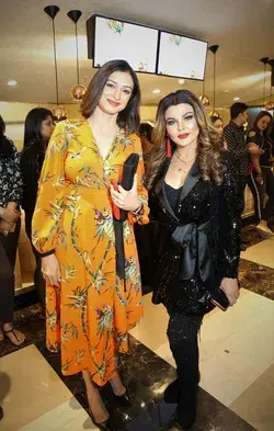 Gauri Pradhan and Rakhi Sawant at Mudda 370 J&K movie premiere