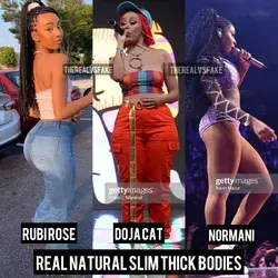 Real Natural Slim Thick Bodies in Music