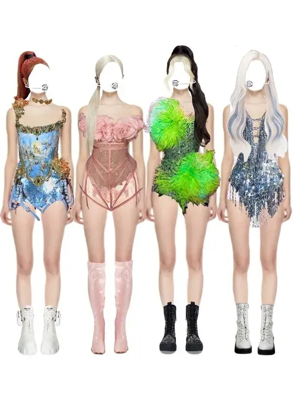 4 member Kpop Outfit