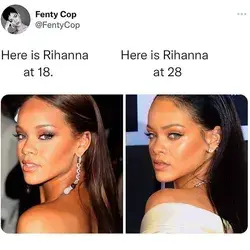 Rihanna 18 VS 28
