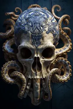 Skull tentacles with azulejo’s